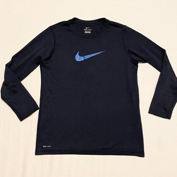 Nike Dri Fit Long Sleeve Shirt Boys Size Medium - Picture 2 of 15